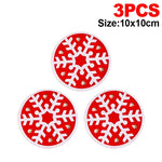 tapis table serviette rouge flocons noël antiderapante festive respectueux environnement