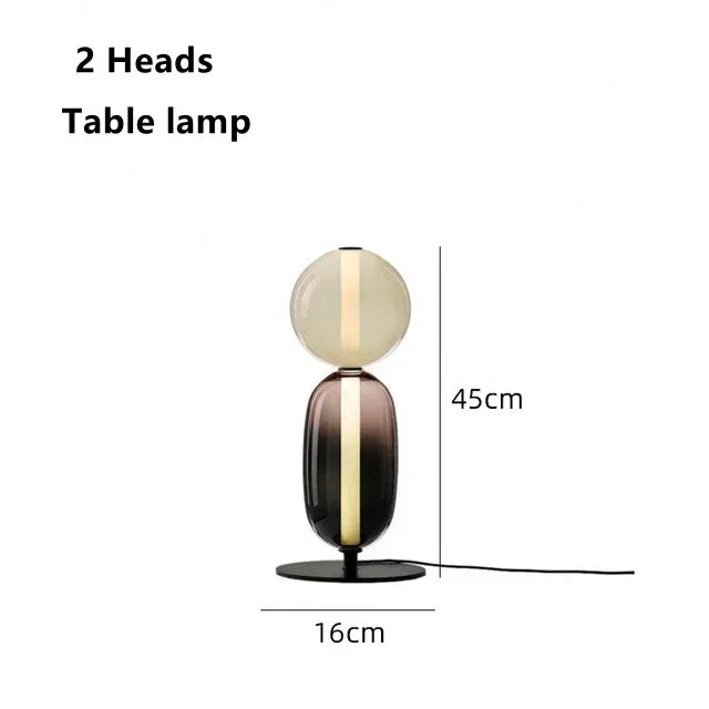 lampe sol led moderne sphères colorées semi transparentes blanc rouge vert noir marron scandinave