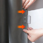 supports rideau auto adhésifs transparents moderne salle bain pièces facile fixations