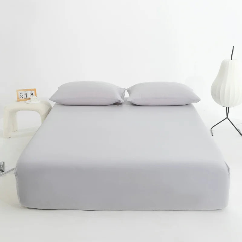 drap housse frais été lit adulte 360 élastique anti dérapage couleurs pastel moderne fixations