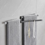 porte serviettes mural triple barres acier inoxydable gris blanc moderne minimaliste fixations murales