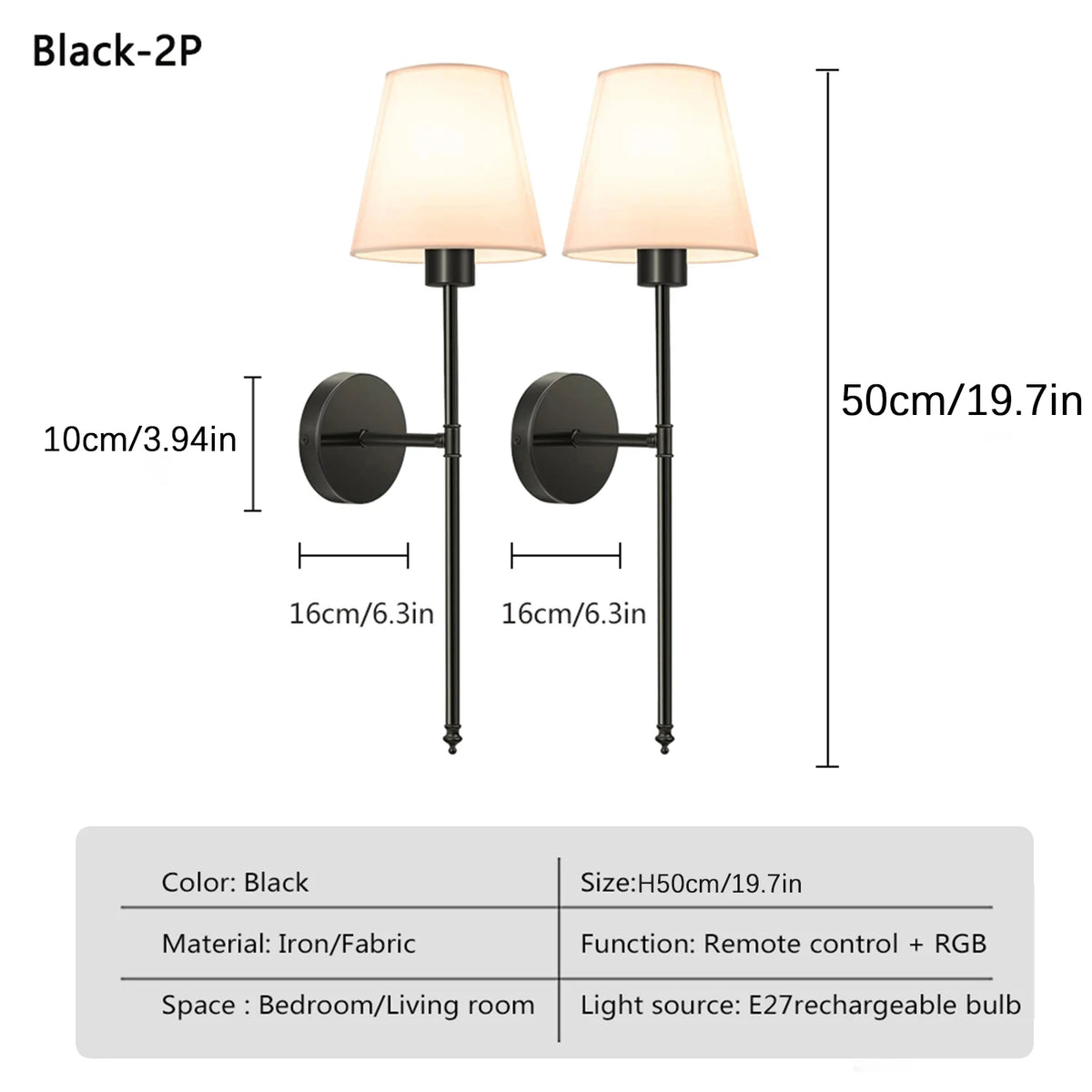 lampe murale moderne or blanc rechargeable rgb vis minimaliste led abatjour