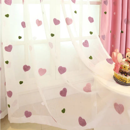 Rideau de chambre rose pour bébé