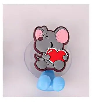porte brosses dents ventouse animaux personnages cartoon enfant chat souris lapin abeille bleu rose