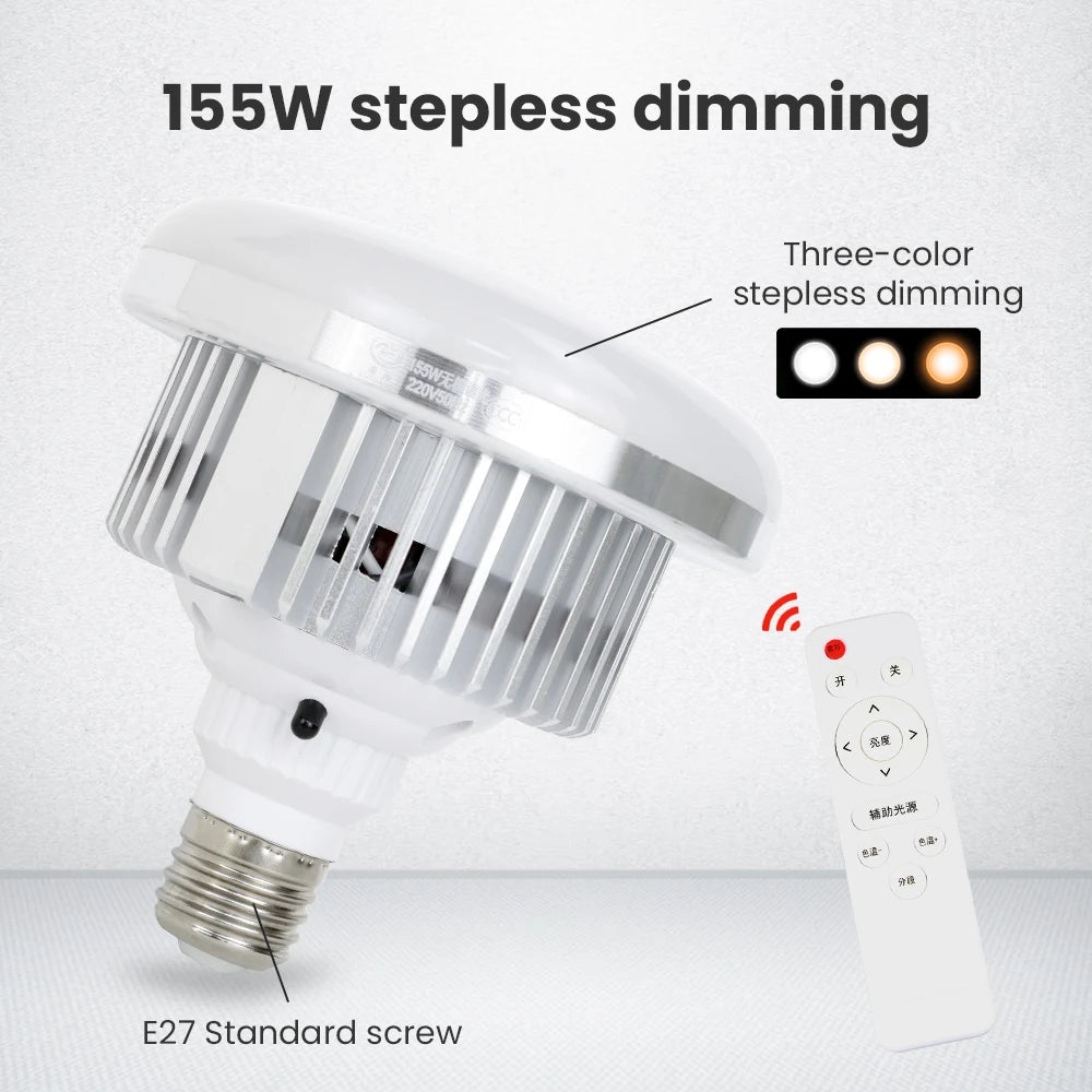 ampoule led bicolore 3200k 5600k éclairage studio maison blanc grille refroidissement moderne vis e27
