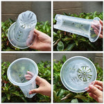 pots plante moderne perforés noir transparent profonds jardinintérieur 10pcs 5pcs
