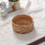 paniers rangement tissage spirale rustique couleur naturelle boîte rangement réutilisable respectueux environnement différents