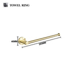 accessoires salle bain porte serviettes barres crochets dorés modernes métal brossé fixations vis incluses