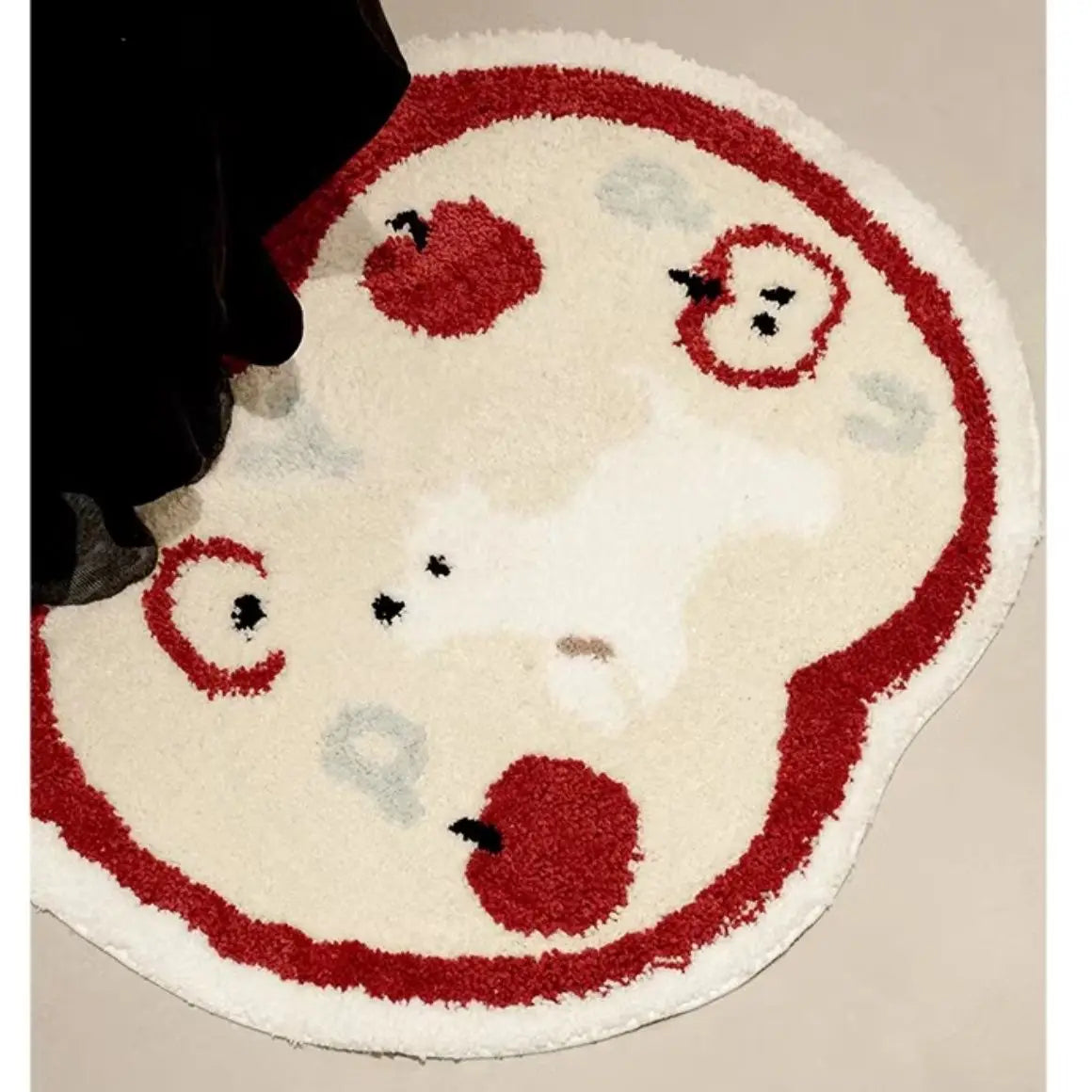 tapis vert pomme motif pommes décoratif cartoon antidérapant imperméable intérieur extérieur 118x140cm 58x70cm 78x90cm