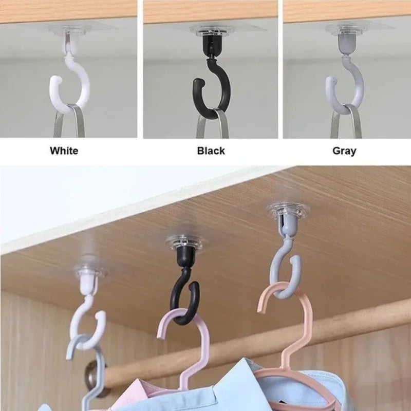 crochet mural rotatif adhésif blanc noir gris moderne pratique autoadhésif pvc instructions