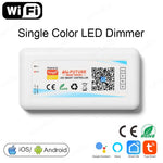 contrôleur led intelligent wifi rgb rgbw cct blanc moderne câbles fixations oriellets