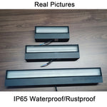 lampe murale led moderne étanche ip65 noir 20cm 30cm 50cm câble électrique verre