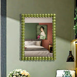 miroir pied vert or blanc luxueux classique opacité adhésif led rectangle