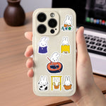 sticker autocollant mignon dessin animé personnage lapin miffy motifs maison fruits kawaii