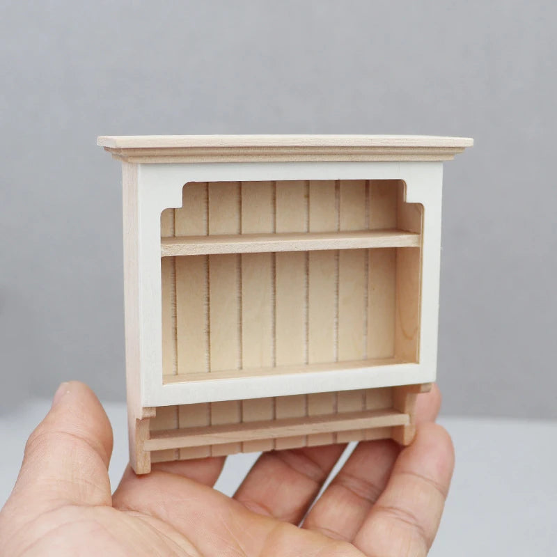 étagère murale classique blanche bois étagères poupées cache pot pomme bâton poussière boîte conserve