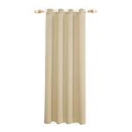 rideau moderne polyester quilted opaque beige noir maison