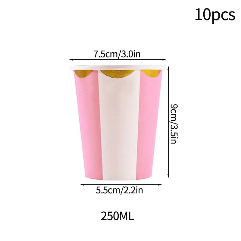 assiettes gobelets papier jetables motifs floraux fête anniversaire mariage décoration