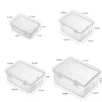 boîtes rangement transparentes modernes réutilisables pvc clips fermeture multifonctionnelles articles câbles organiser sans motif