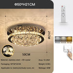 plafonnier moderne cristal doré led acier inoxydable 4000k 3000k 6000k neutral warm