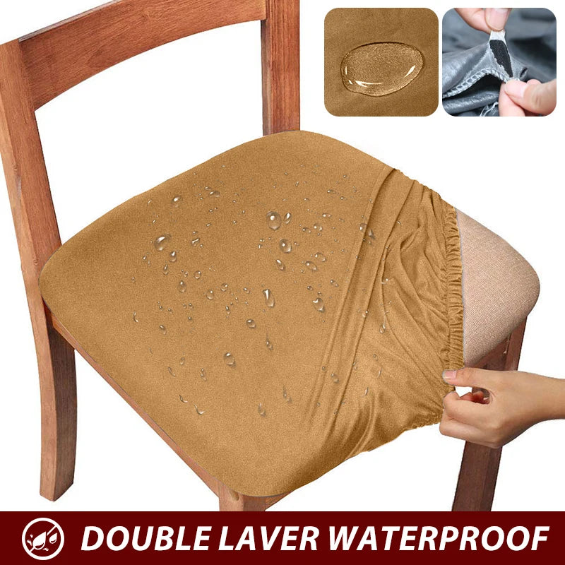 housses chaise spandex imperméable couleur gris moderne unies élastiques amovibles lavables maison restaurant