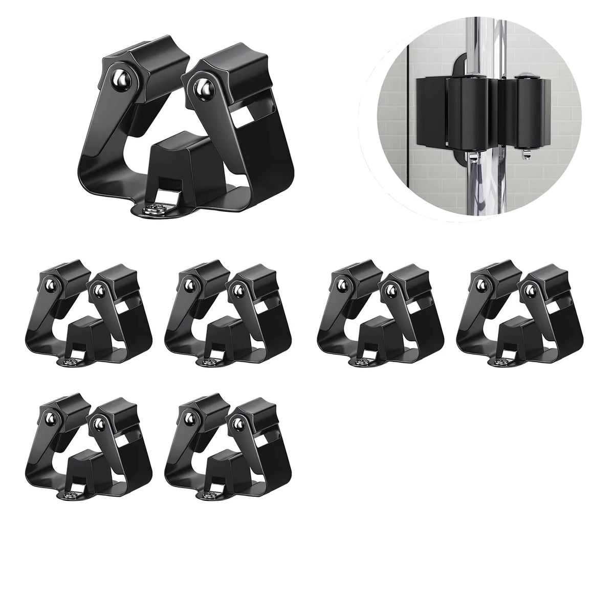 porte balai support mur noir acier inoxydable moderne respectueux environnement vis imperméable stockage articles