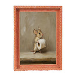 cadre magnétique bois orange motif animaux paysages artistique décoration mur