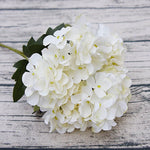 bouquet fleurs artificielles hortensia blanc rose bleu classique decoration maison anniversaire mariage
