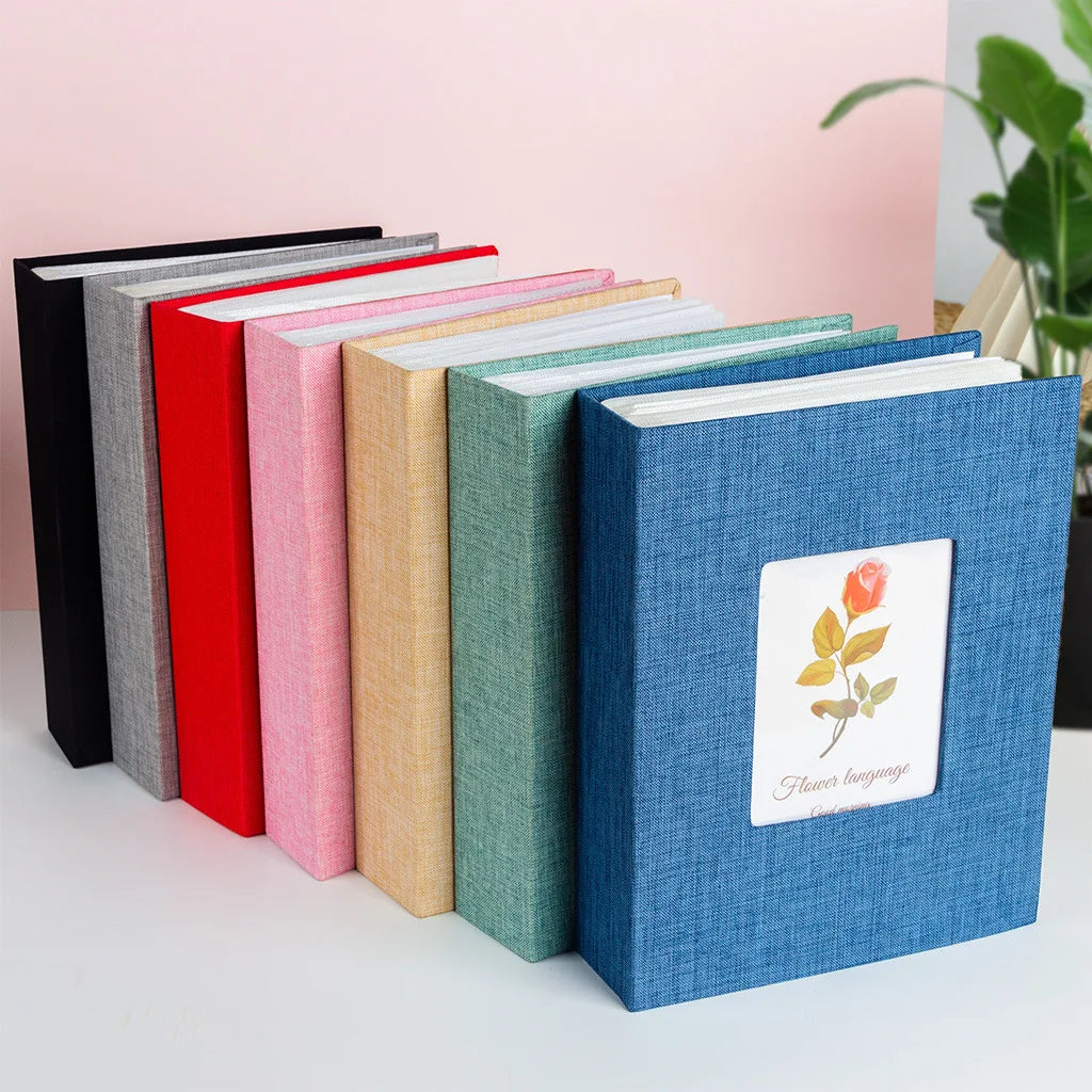 album photo tissu texturé noir gris rouge rose beige vert bleu decoratif floral 22cm