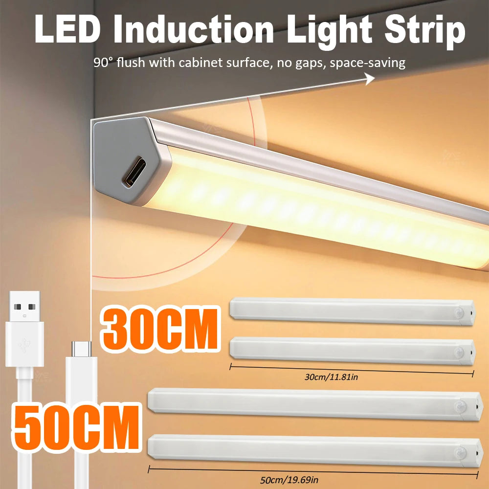 ruban lumineux led blanc moderne adhésif 30cm 50cm interrupteur tactile adjustable