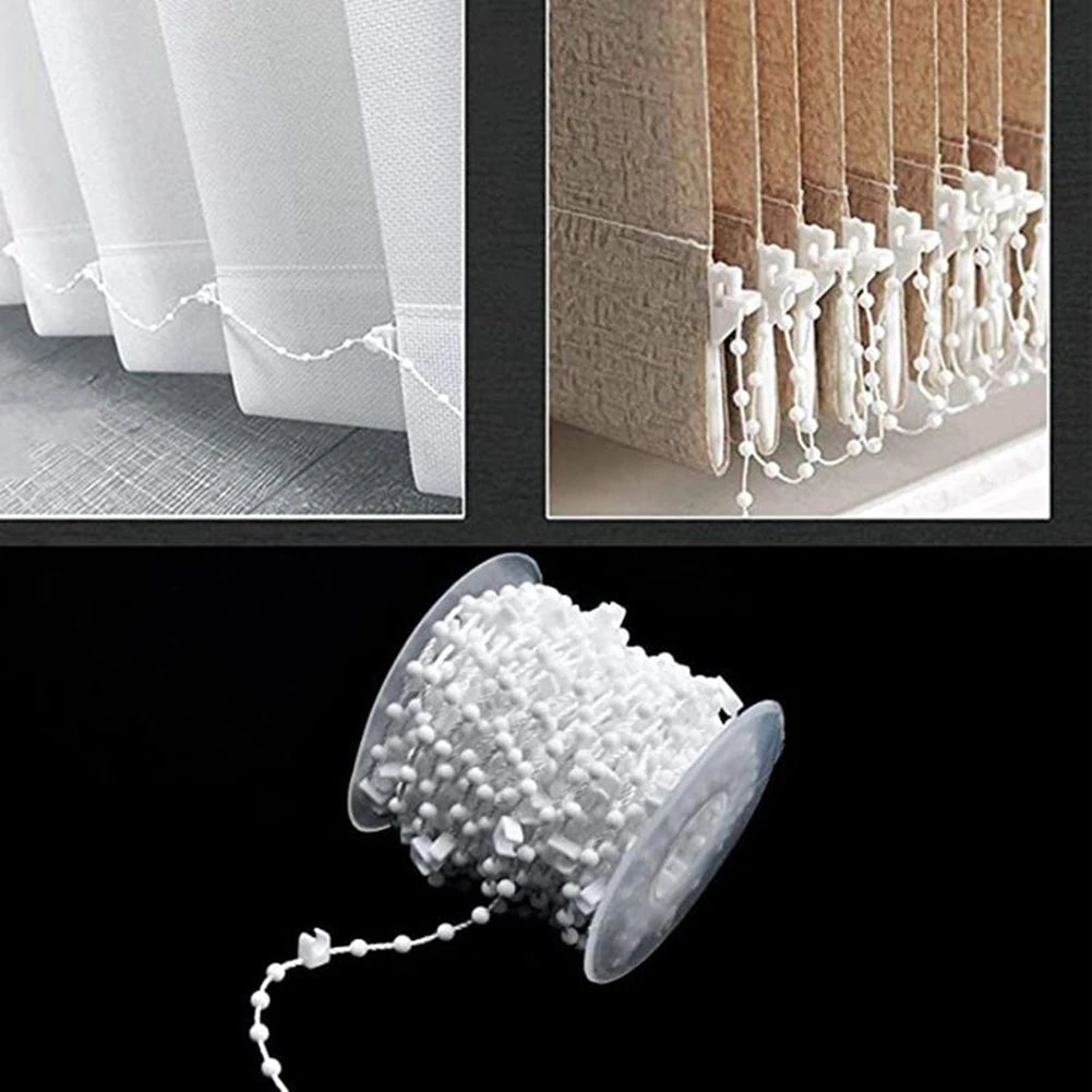 chaîne rideau blanches moderne 10m clips plastique 20 pièces 89mm