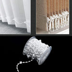 chaîne rideau blanches moderne 10m clips plastique 20 pièces 89mm
