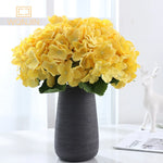 bouquet artificiel hortensia bleu rose blanc moderne vase