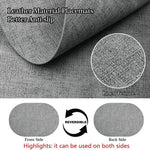 tapis table rectangulaire faux cuir effet lin moderne cuisine salle manger