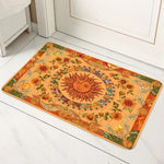 tapis sol boho mystique lune soleil fleurs géométrique bleu orange noir rose blanc