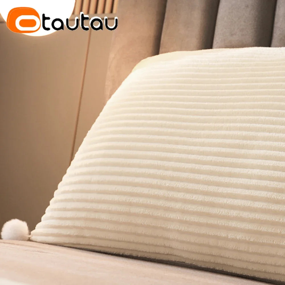taies d'oreiller rayures beige simple décoratives maison hospitalière couverture 100x50cm 120x50cm 150x50cm 180x50cm 200x50cmwashablezipper
