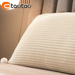 taies d'oreiller rayures beige simple décoratives maison hospitalière couverture 100x50cm 120x50cm 150x50cm 180x50cm 200x50cmwashablezipper