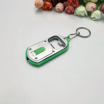 porte clés ouvre bouteille led mini lampe torche clé anneau noir bleu vert rouge