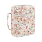sac main réutilisable coton fleurs moderne poignée détachable blanc rose vert jaune bleu élégant