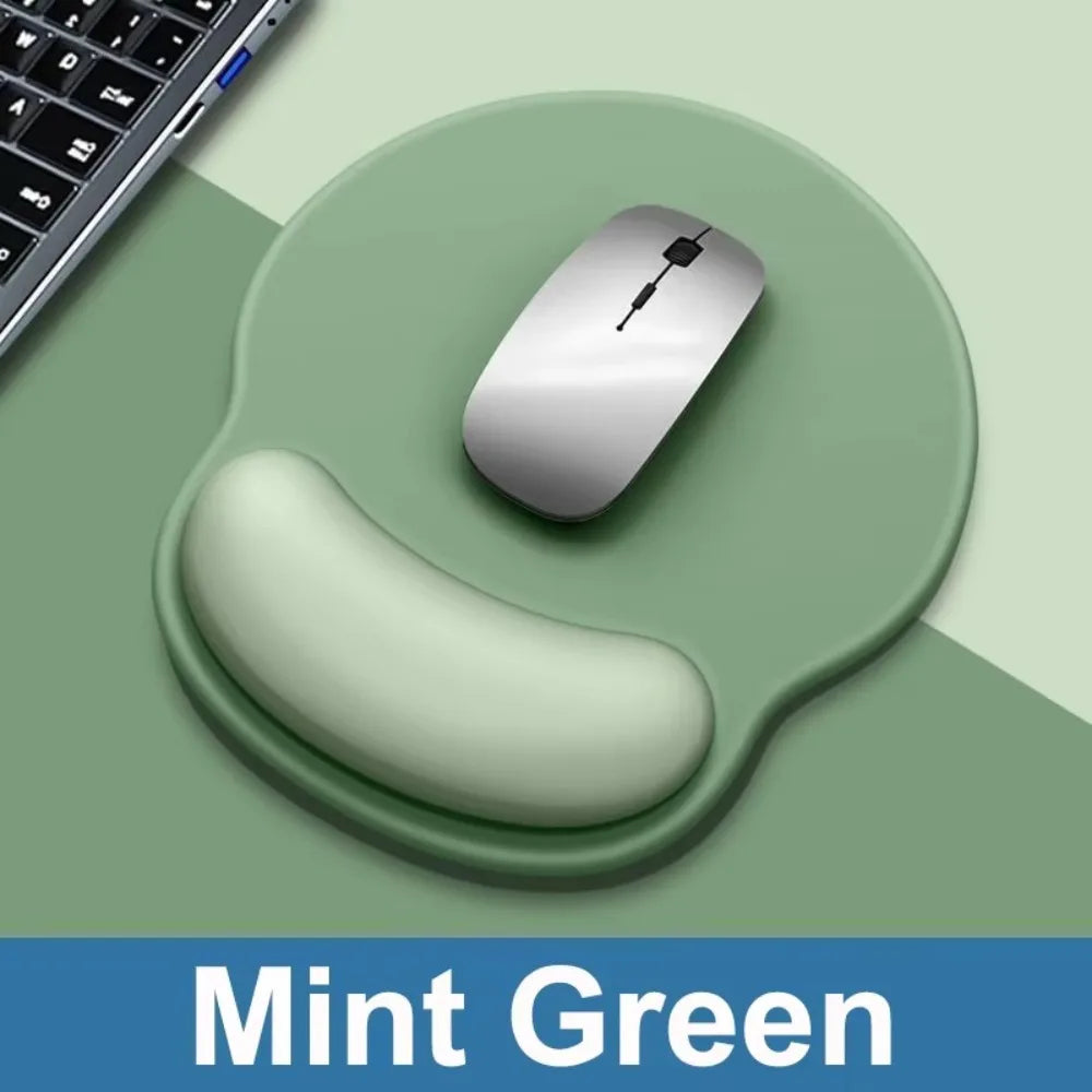 tapis souris ergonomique gradient vert menthe rose pâle gris anthracite doux confortable antidérapant repose