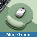 tapis souris ergonomique gradient vert menthe rose pâle gris anthracite doux confortable antidérapant repose