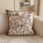 housse coussin fleurs feuilles vintage 100 polyester opaque maison decoration