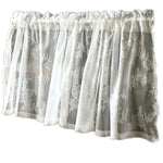rideau blanc broderie florale semi transparent classique fenêtre pastoral