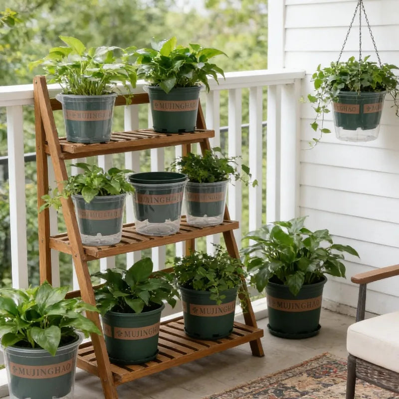 pots fleurs auto arrosants plantes vertes intérieur facile remplissage eau protection racines moderne opaques