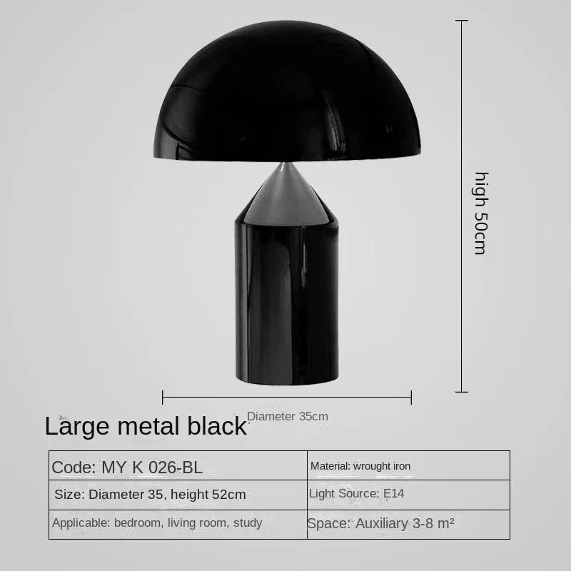 lampe table moderne métal doré forme champignon luxe éclairage intérieur maison