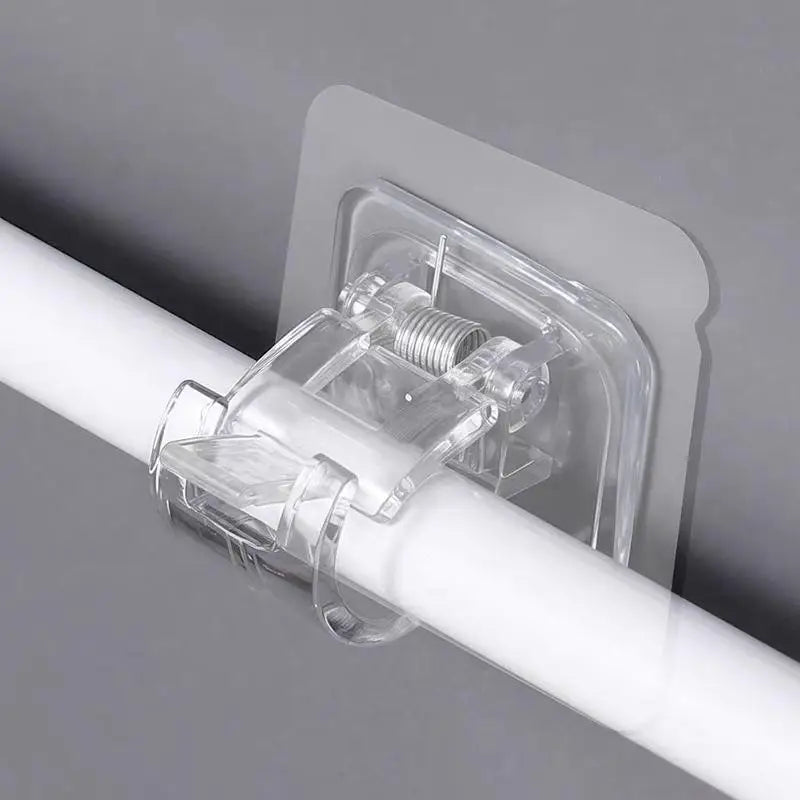 crochets suspension rideau adhésifs transparents modernes clips fixations porte minimalistes