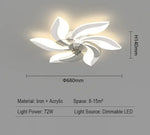 plafonnier moderne or noir feuilles stylisées led télécommande flux lumineux 2000 82000 tension 110