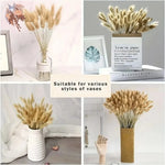 bouquet fleurs séchées plumes fines décoration intérieure mariage anniversaire rustique beigeclair naturel driedflowers