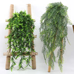 plantes artificielles suspendues vert feuilles fines moderne cordelette mariage anniversaire baby shower