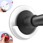 supports muraux adhésifs anti dérapants rideau douche blancs rond lisses moderne 2pcs 4vis