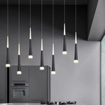 Suspension LED acrylique tube long design moderne suspendue au plafond